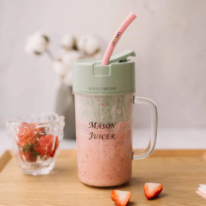 Professional Mini Juicer – Portable Blender & Smoothie Maker with Built-In Straw