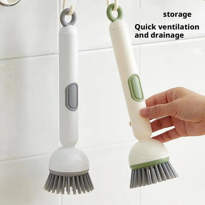 Adjustable Handle Brush With Soap Dispenser